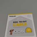 Petbobi Dog Tie-Out Cable 20ft - Heavy Duty Dog Lead Up to 120 lbs, Outdoor Leash Metal Cable with Shock Spring 360 Swivel Clips, for Yard Camping, Fit Small Medium Large Pets, Blue