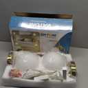 VATONI Dimmable Wall Sconces Plug in, Swing Arm Wall Lights with Plug in Cord and Dimmer On/Off Knob Switch, Dimmable Wall Light with Milky White Glass Globe Shade(2 Bulbs Included)