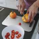 3 Pcs 15.4"x11", 13.4"x9", 11.4"x7.9" Stainless Steel Cutting Board with Holder Dishwasher Safe Chopping Boards Kitchen Double Sided Metal Cutting Board for Meat Fruit Vegetable