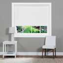 Cordless Light Filtering Mini Blind - 45 Inch Width, 25 Inch Length, 1" Slat Size - Pearl White - Cordless GII Morningstar Horizontal Windows Blinds for Interior by Achim Home Decor