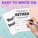 2 x LyoGao Funny Retirement Party Invitations With Envelopes (20 Pack) - Retired Party Fill in Invites Cards