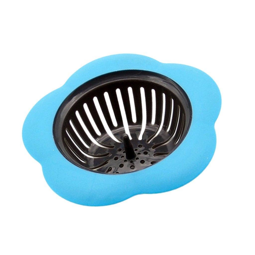 XOXOX Bath Drain Shower Tub Strainer Cover Sink Trap Basin Stopper Filter Blue