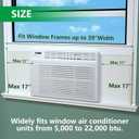 Window Air Conditioner Side Insulated Panel, WinterSummer Winter Heat and Draft Insulating,Insulation Foam Material,Equipped with 4 edge banding strips thickness 0.8IN EVA2P 2026 (WHITE)