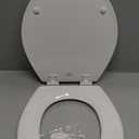 Bemis 500EC Durable Wood Toilet Seat with Easy Clean Hinges, Made in USA, Round, White