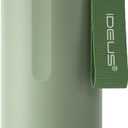 IDEUS Insulated Stainless Steel Water Bottle 17 oz Push Button Lid & Leakproof Travel Mug for Hot/Cold Beverages Fits Most Cup Holder (Green)