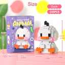 2 x Easter Building Blocks Compatible for Lego Easter Duck Micro Blocks Stacking New Toys Holiday Present Box New Year Gifts for Kids Ages 6+ Boys and Girls (Duck)