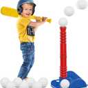 ToyVelt TBall Set for Kids 3-5, TBall Set Comes with 9 Balls, Best Toys Toys & Games, Ideal Tee Ball Set Birthday Gift for Boys and Girls, Great for Toddlers (Multicolor)