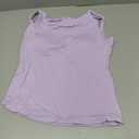 SUUKSESS Women Padded Open Back Boat Neck Tank Tops Double Lined Basic Shirts (Medium, Light Purple)