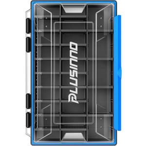 PLUSINNO Tackle Box Organizer, 1/2 Packs Waterproof Tackle Trays, Fishing Tackle Box with Removable Dividers, Fishing Box Tackle Trays and Terminal Tackle Storage