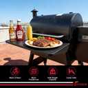 Utheer Folding Front Shelf for Traeger Pro 780 and Ironwood 885, BAC442 Grill Accessory 32.9" x 11.5", Heavy-Duty Steel Table Supports 60 LBS, Foldable Prep & Storage Station for BBQ Tools & Food