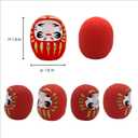 EDOYA Daruma Dolls (Set of 7) Japanese Good Luck Fortune Multicolor Figurine Ornament Traditional Charms