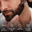 Striking Viking 2 Pack Beard Pencil Filler for Men with 4 Tips - Waterproof Formula Facial Hair Filling Kit with Brush Beard Filler Pen Kit - Dark Brown
