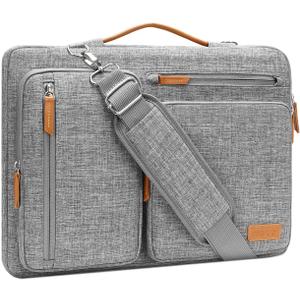 MOSISO 360 Protective Laptop Shoulder Bag,13 inch Computer Bags Compatible with MacBook Air M4 M3 M2 M1 2025-2018/Pro 13 2025-2016,Side Open Messenger Bag with 4 Zipper Pockets, Gray