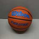 WILSON Evolution Indoor Game Basketball, Royal, Scarlet, Size 6 - 28.5"