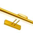 24.4" Wireless Picture Lights, Rechargeable Battery Art Display Light with Remote Control, Dimmable/Timer Off Dartboard Light, 3 Lighting Modes Full Metal Painting Display Lights (Gold-1Pack)