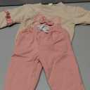 Kupretty Baby Girl Clothes Toddler Fall Winter Outfit Ruffles Crewneck Bow Pullover Sweatshirt + Joggers Pants Set (18-24 Months, Pink)