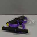 Pedal Resistance Bands with Handles, Upgrade 6-Tubes Manual Tension Training Pedal, Natural Rubber Foot Pedal Resistance Bands, Multifunction Fitness Bands for Abdomen, Waist, Arm, Leg (Purple)