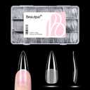 BEAUTPAL Long Stiletto Gel Tips 510pcs Almond Press on Nails Pre-shape Almond Nail Tips for Full Cover Acrylic False Nails For Nail Extension Nail Art, DIY Salon 15 Sizes Soft Gel Nail Tips