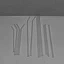 12 Pcs Reusable Glass Straws - For Smoothies, Shakes, Coffee, Juice, Cocktails