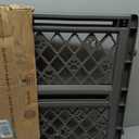 MYPET Paws Portable Pet Gate: 26-40" Wide Expandable, Pressure Mounted No Tools Needed, Durable Dog Gate for Doorways, Made in USA, 23" Tall, Fieldstone Gray