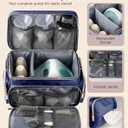 Breast Pump Bag Kit for Spectra S1/S2, Pumping Bag with Bottle Brush Set, 10Pcs Flange Inserts for 24mm Flange, Nipple Ruler, Waterproof Mat, Pump Carrying Case for Work Travel, Navy Blue