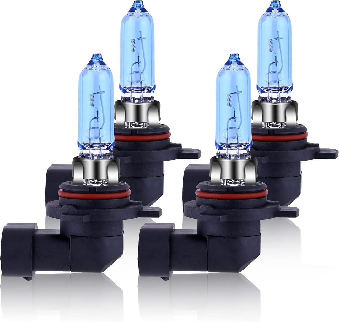 NEWBROWN 9012 Headlight Bulb HIR2 Bulb Halogen 5000K Super White Light Long Life Replacement PX22D 12V/55W (9012/HIR2, 4 Pack)