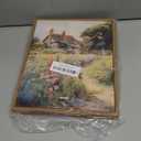 Gardenia Art English Cottage Garden Canvas Wall Art Nature Flowers Scene Wall Pictures Framed French Country Decor Painting for Bedroom, Bathroom, Living Room Farmhouse Aesthetic Room Decor 8x10 Inch