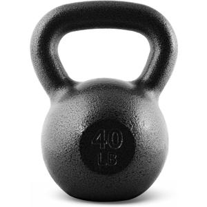 CAP Barbell Cast Iron Kettlebell - Coated Options, Singles and Sets, Multiple Weight Choices (40 pounds)
