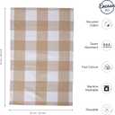 Encasa XO Kitchen Dish Towels Set | Beige | Waffle Weave and Flat Hand Tea Towel | 28"x18" | Quick Drying Reusable Cotton Washcloths | Multipurpose Lightweight Dishcloths Set of 6