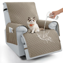Sparaiz 100% Waterproof Recliner Chair Covers 30", Non-Slip Recliner Cover for Chair with Pocket Washable Recliner Covers with Elastic Straps Oversized Recliner Cover for Kids Pets-Khaki
