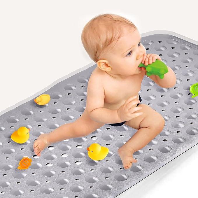 Sheepping Baby Bath Mat for Tub Non Slip Extra Long Cover Bathtub Mat with 200 Big Suction Cups for Toddler Infant Kids 40 X 16 Inch - Eco Friendly ,Machine Washable Shower Mat 