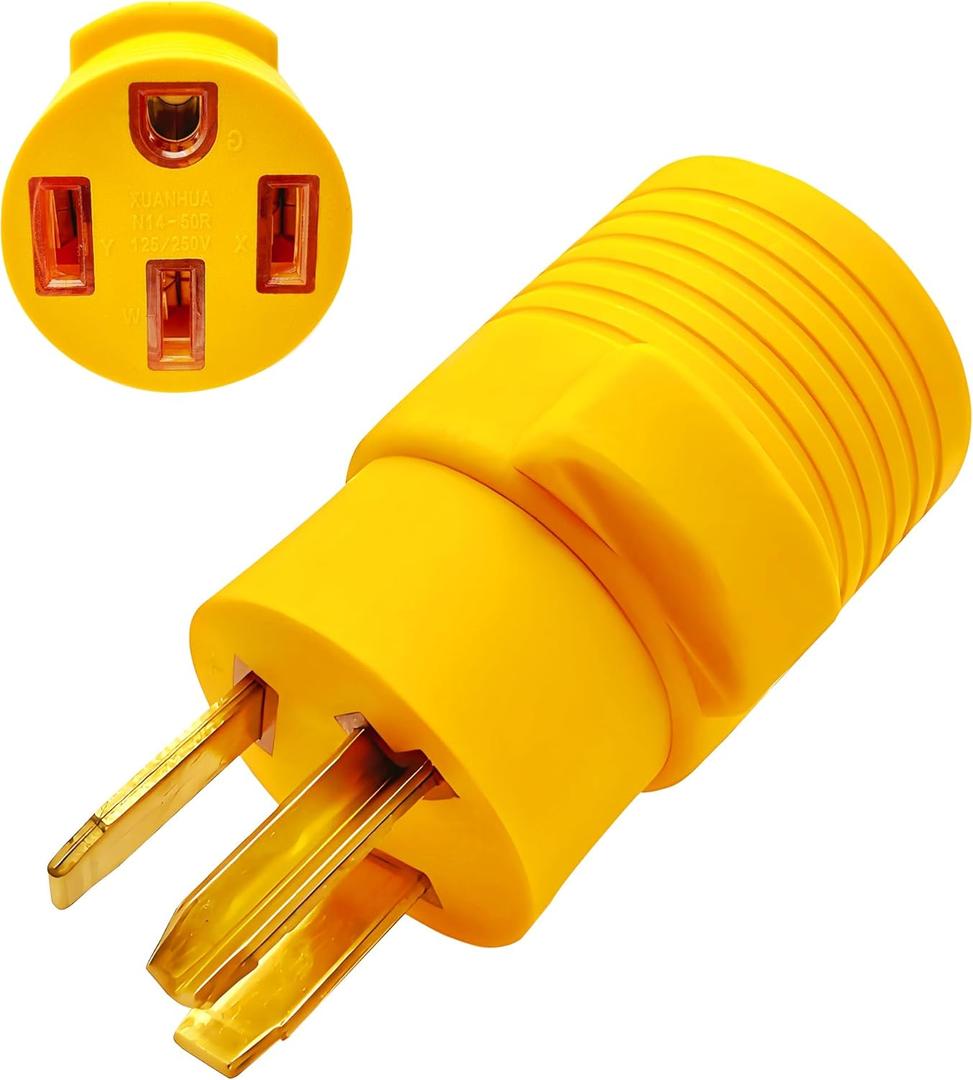 NEMA 10-30P to 14-50R Electric Vehicle Charger Adapter,Used for Level 2 Charging with 30A 3-Pin Dryer Plug to 50A 4-Pin Adapter,The Old Dryer Socket is for Tesla and Electric Vehicle Charging