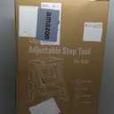 UNCLE WU Kids Step Stool, Foldable Toddler Standing Tower with Safety Rail, Perfect for Kitchen & Bathroom Use  Includes Faucet Extender (Gray White)