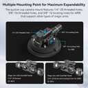SMALLRIG 4" Camera Suction Mount with Ball Head Magic Arm, Car Mount for Lightweight Camera/Action Camera/Phone, Air Pump Vacuum Suction Cup, Max Load 3kg/6.6 Pound - 4236