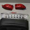 NOKINS Club Car Precedent Light Kit with Bumper for Club Car Precedent 2004-UP Electric Gas Golf Cart - 12V LED Headlight & Turn Signal Light(Fit #102524800/1025248-01) (Front & Rear Light Deluxe Set)