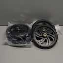 4 Sets Replacement Wheelchair Wheels for Walkers 7.5 Inch Wheelchair Front Wheels Anti Slip Walker Rubber Replacement for Stroller Casters Rollers Accessories