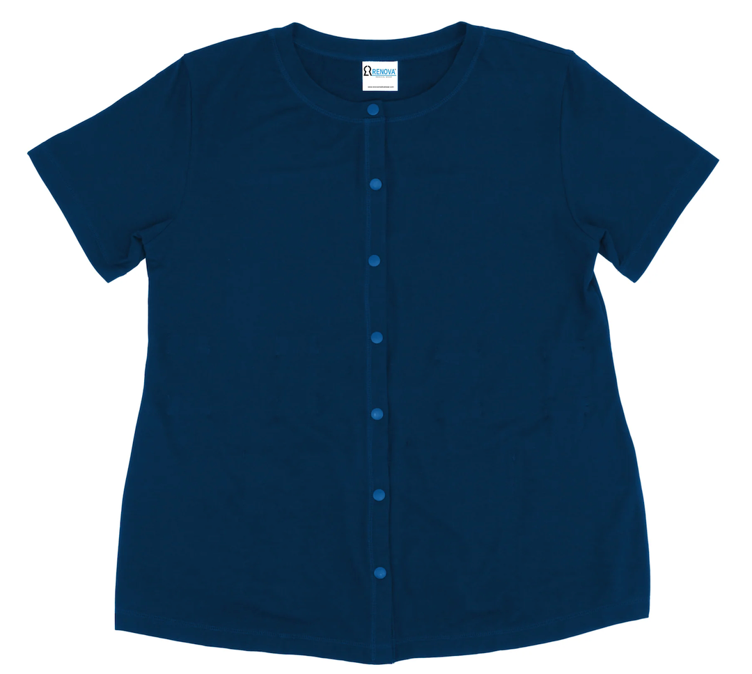 Mastectomy Recovery Shirt with Drain Pockets, Size L