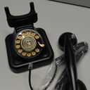 Retro Rotary Landline Phones with Mechanical Ringer, Volume Control, Redial, No AC Power Required Vintage Corded Phones Old Fashioned Antique Telephone for Home Office for Decor