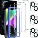 TZGZT [True 9H+ Shatterproof] 3 Pack for iPhone 14 Screen Protector Tempered Glass Film, with 3 Pack Camera Lens Protector Accessories, Phone Case Friendly, with Alignment Frame, Ultra HD