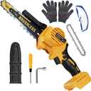 Cordless Mini Chainsaw 8 Inch for Dewalt 20V MAX Battery Powered (NO Battery), Electric Chainsaw, Cordless Hand Chainsaw, Portable Small Rechargeable Pruning Chain Saw for Wood Cut Tree Trimming