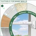 YNL Tension Curtain Rod No Drilling, 41-173 Inch Extra Long Heavy Duty Tension Rod, One-Click Adjustable Shower Curtain Rods, Outdoor Rods for Patio/Bathroom/Window, Renter Friendly, Non-Slip, White