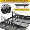 2 Pack 2x3ft Adjustable Metal Garage Wall Shelving Heavy Duty Garage Storage Shelf Wall Mounted Black
