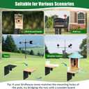 Bird Feeder Pole, 105" Heavy Duty Adjustable Feeder Stand with 5-Pronged Base for Birdhouse Mounting, Weather Station, Outdoor, Yard, Garden
