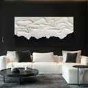 YLLTIEM Large Abstract Canvas Wall Art 29x58 Inch, Black and White Wall Art, Hand Painted Textured Wall Art, Modern Wall Decor for Living Room Bedroom Office Fireplace