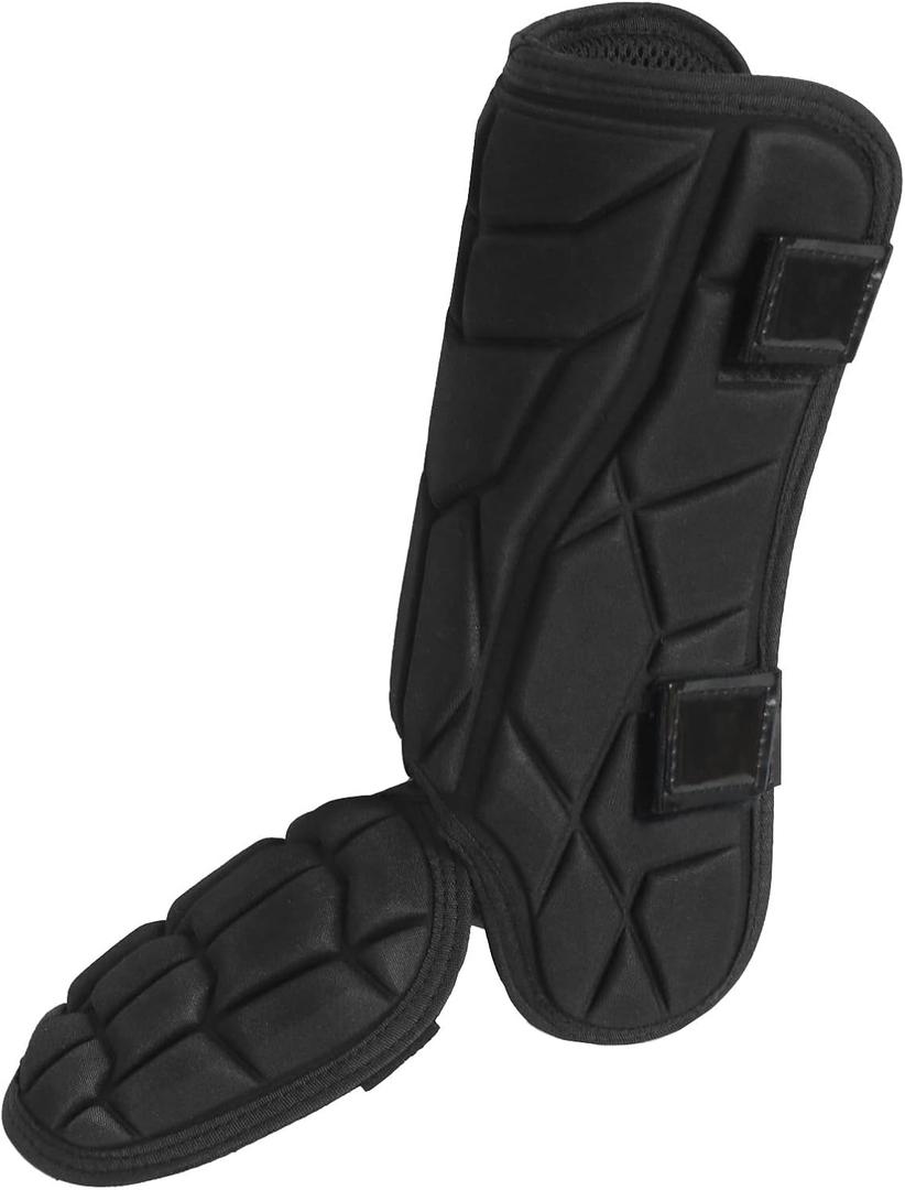 Batters Baseball Leg Guard, Youth Shin and Foot Shield for Batting, Baseball Ankle Guard with Adjustable Straps, Suitable for Both Right and Left Feet