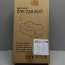 Portable Small Dog Seat for Car, Luxury Center Console Dog Car Seat Booster with Safety Tethers, Anti-Collapse Pet Travel Carseat for SUV, Truck (Light Grey/White)