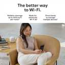 Google Nest WiFi Pro - Wi-Fi 6E - Reliable Home Wi-Fi System with Fast Speed and Whole Home Coverage - Mesh Router - Snow