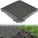 Permeable Pavers, 12 Pcs Heavy Duty Grass & Gravel Permeable Paver System Grass & Gravel Pavers PPE Plastic Pavers for Lawn Decks driveways Sidewalks shed Bases, 1" Depth, 22 Sq Ft, Gray