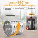 FavorKit Slicer Shredder Attachment for KitchenAid Mixers, Stainless Steel Cheese Grater Salad Maker Accessories with 3 Cutting Blades,Dishwasher Safe!