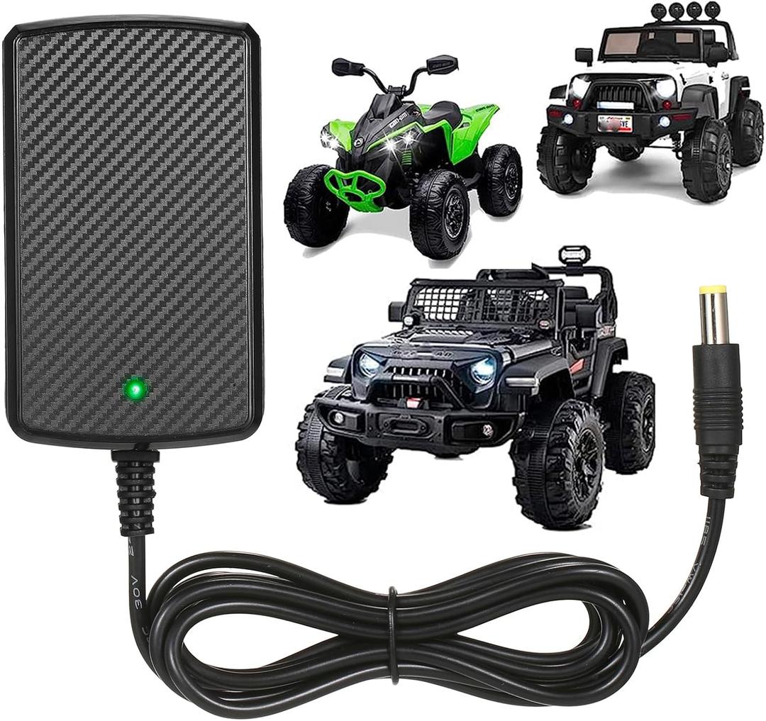 24V Charger for Ride On Toys, 24 Volt Battery Charger for Kids Electric Car, SUV, ATV, Jeep, Quad, Compatible with Best Choice Products & Kid Trax Ride-Ons.